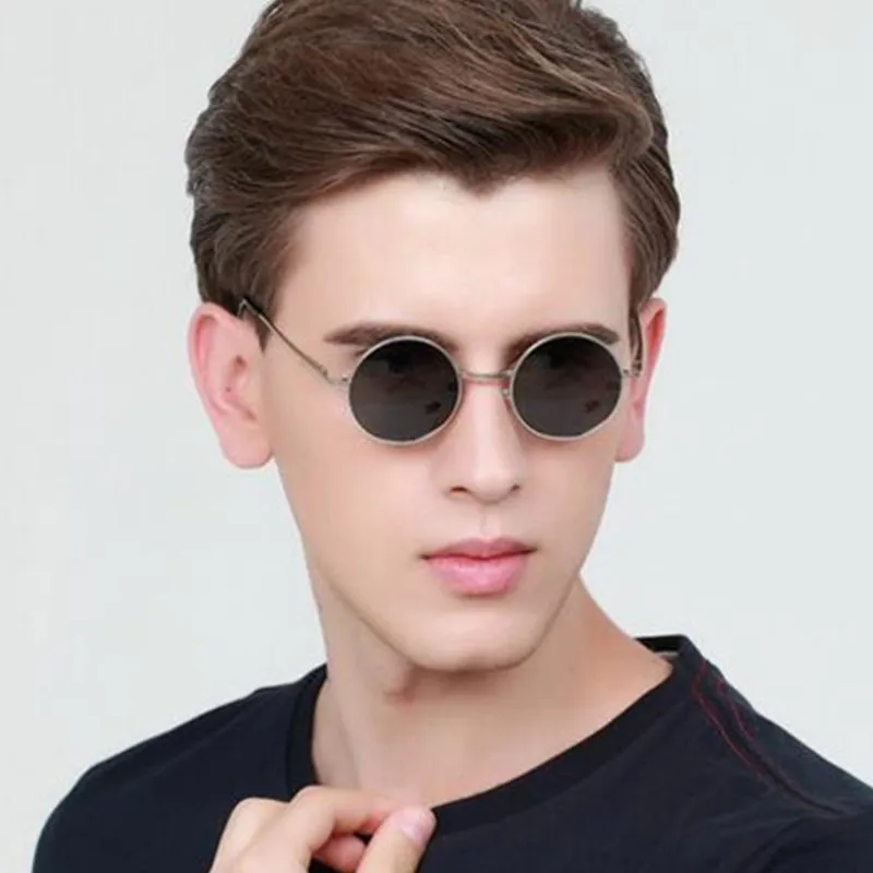 Vintage Round Sunglasses Metal Full Rim Outdoor Sun Glasses Men Women Rx able Anti UV400