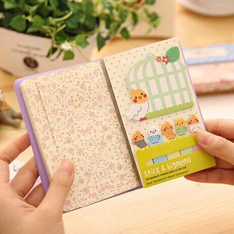 Cute Animal Bird Cat Panda N Times Sticky Notes Memo Pad Paper Sticker Post Notepad Gift Office School Stationery