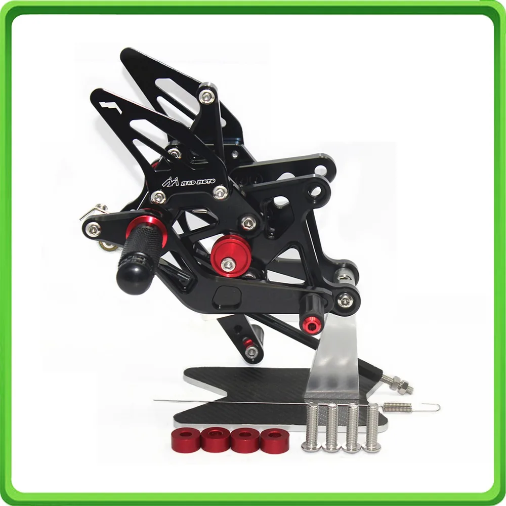 Motorcycle Adjustable Rider Rear Sets Rearset Footrest Foot Rest Pegs For Honda CBR 250R / 300R CBR250R CBR300R 2017 2018 Black