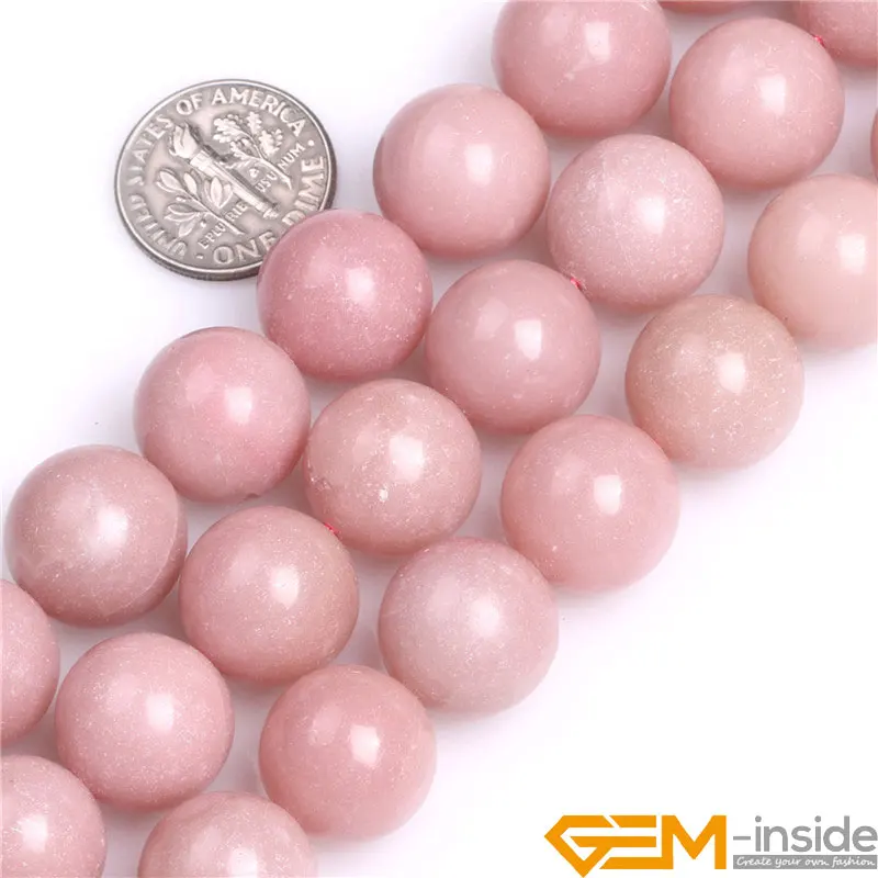 Natural Stone Round Pink Opal Beads For Jewelry Making Strand 15 inch DIY Bracelet Necklace Jewelry Loose Bead 6mm 8mm 10mm 12mm