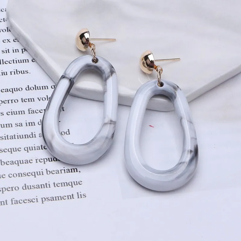 2024 New Arrivals Women\'s Hot Fashion Maxi Statement DIY Geometric Hollow Water Drop Egg shape Drop Earrings For Women Jewelry