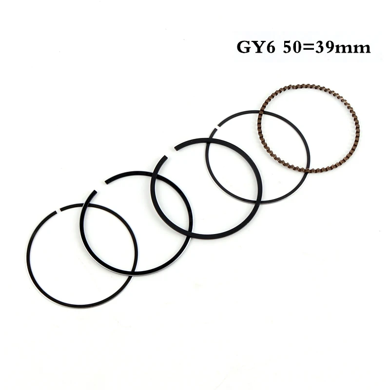 39mm 44mm 47mm 50mm GY6 50 80 100 Cylinder Kit Piston Ring Set Scooter ATV 139QMB 137qma  Moped Scooter