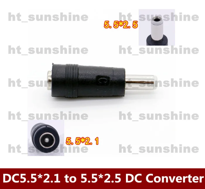 30PCS/LOT  DC Jack DC5.5*2.1 Female to 5.5*2.5mm Male Power adapter DC converter plug