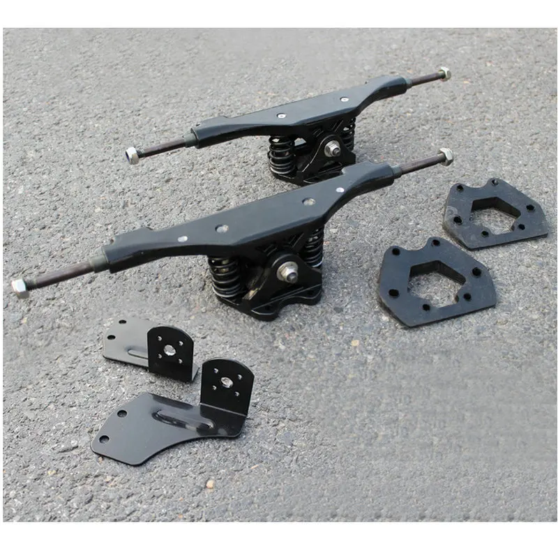 2020 New Black 1 Pair 11inch Electric Skateboard Truck Aluminum Motor Gasket Skateboard Trucks Skate Board Bridge Riserpad