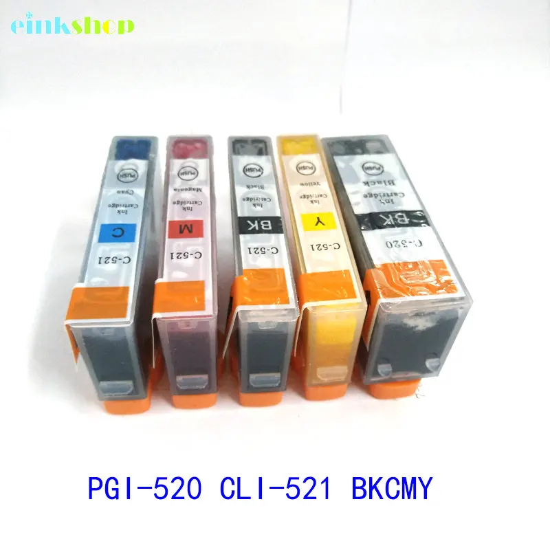 Einkshop 1set PGI-520 CLI-521 ink cartridge for Canon Pixma MP540 MP550 MP560 MP620 MP630 MP640 MP980 MP990 MX860 MX870 IP3600