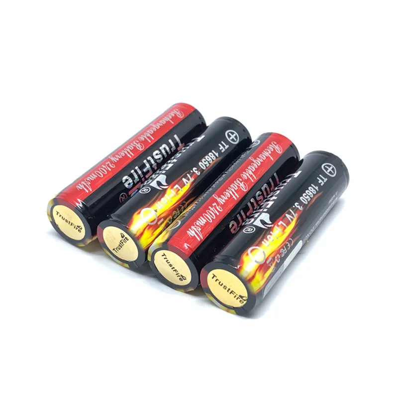 2pcs/lot TrustFire Protected 18650 3.7V 2400mAh Cameras Torches Flashlights Battery Rechargeable Lithium Batteries Cell with PCB