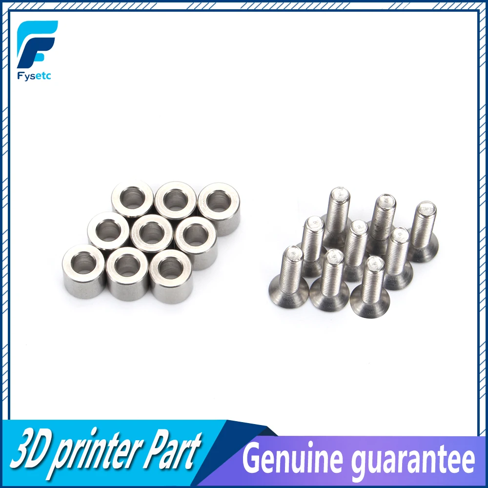 

9pcs/Set 6x6x3mm Aluminum Spacer With 9pcs M3 Screws And Wrench As Gift For Prusa MK3 Heated Bed 6x6x3t Spacer