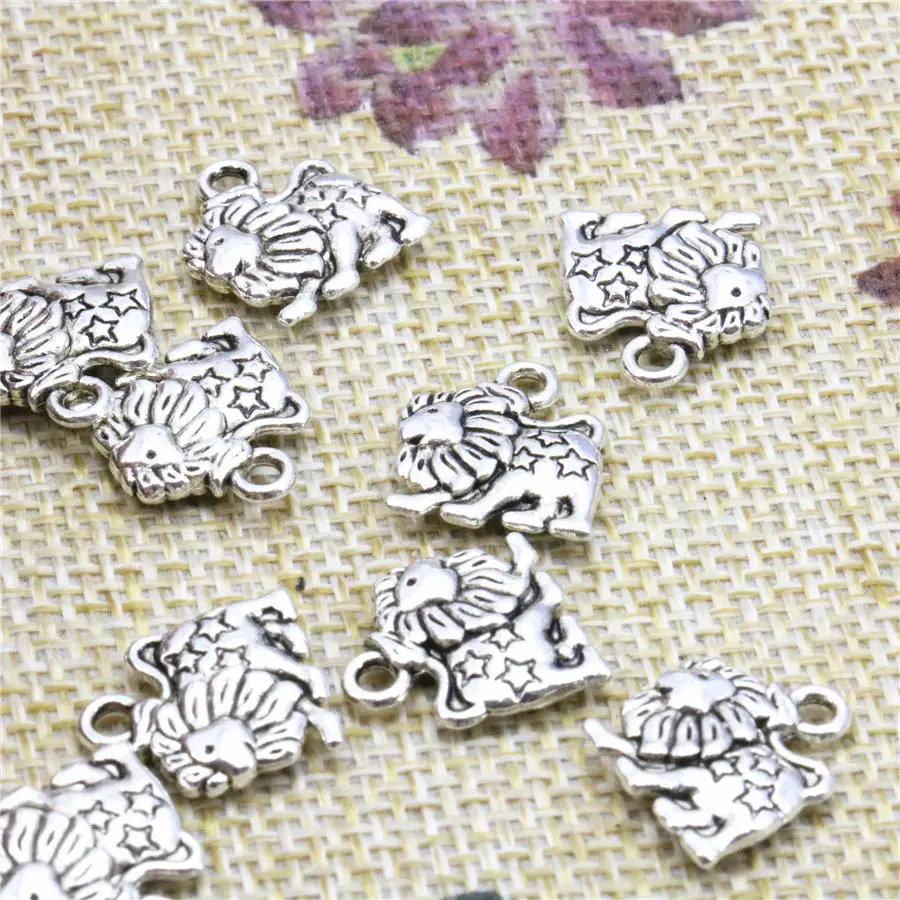 

5PCS Hot Copper Lion- Shaped Lucky DIY Loose Finding Accessories Jewelry Making Design 12x14mm Women Girls Gifts Pendant