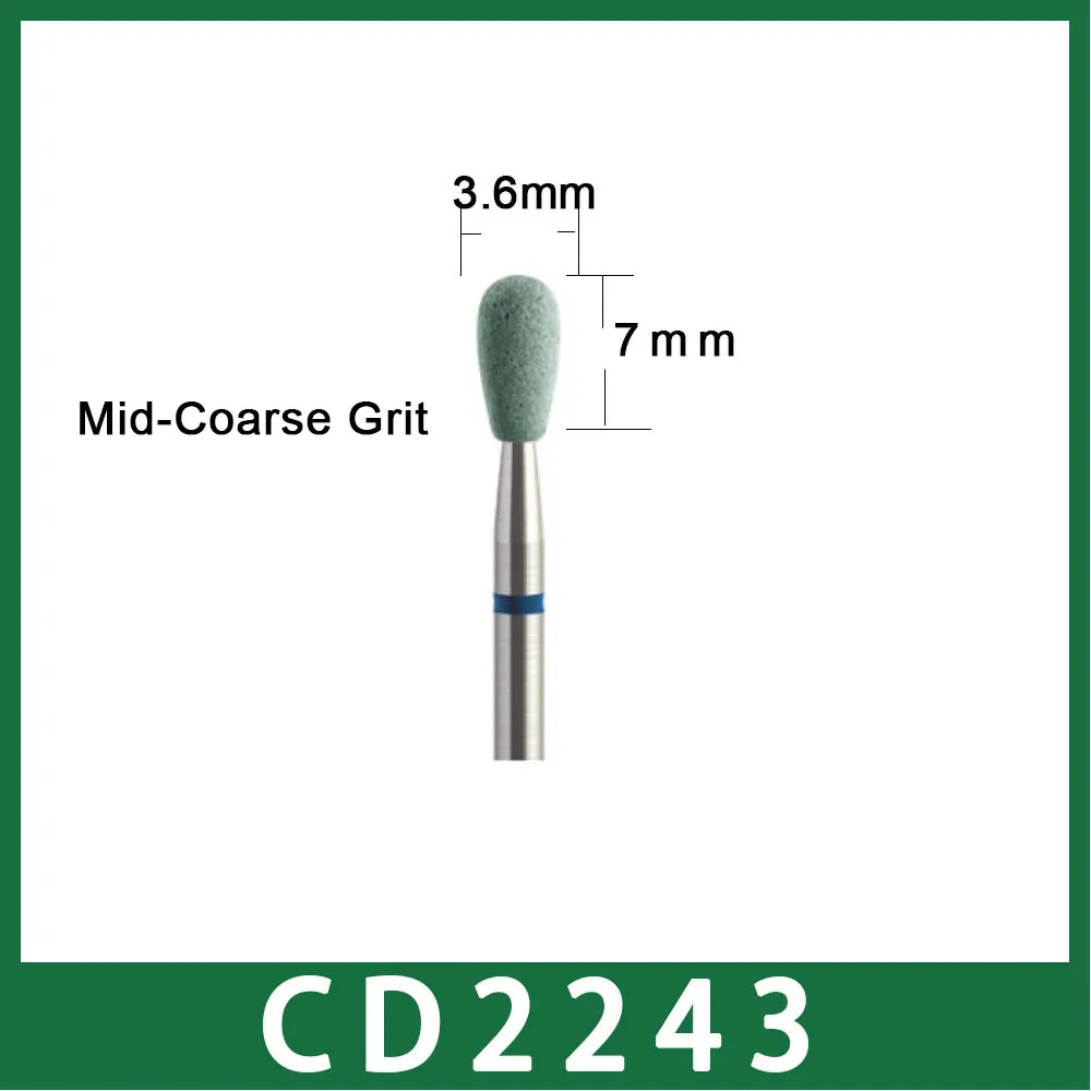 2pcs/lot Dental Lab Zirconia Diamond Grinder Without Water Cooling for Better Cutting Performance