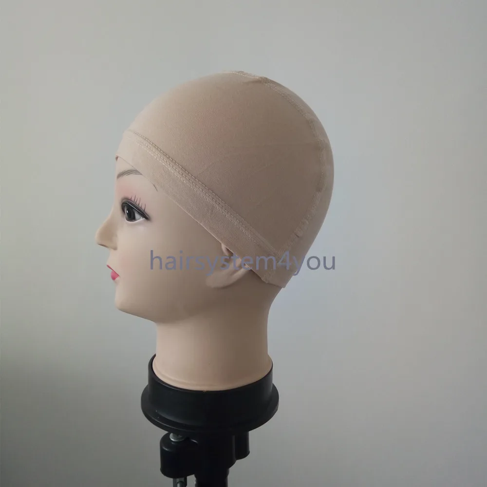 Beige wig cap for cancel patients comfortable and elastic caps wearing under your wigs