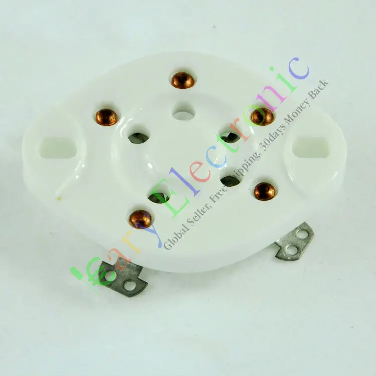 卸売と小売8ピース5ピンシャーシセラミック真空管ソケットシルバーベース用807 fu7 27 46 47 37送料無料