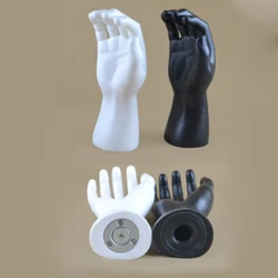 Plastic Male Mannequin Right Manikin Arm Hand For Jewelry Bracelet Watch Ring Display Holder Stand Dummy Model Black White