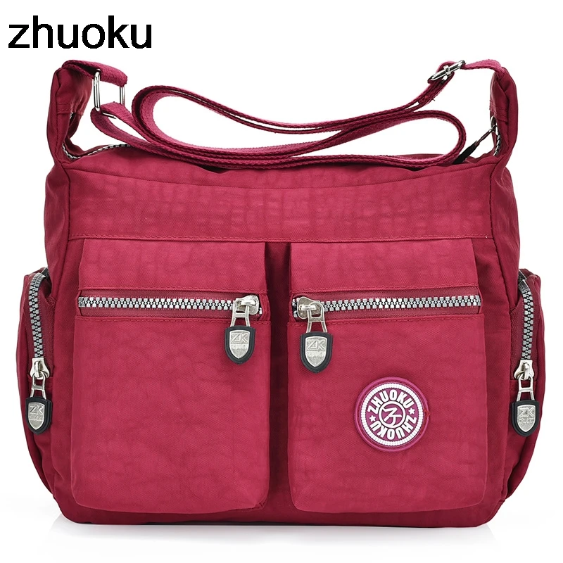 Bolso de hombro con asa superior para mujer, bolsa de diseñador de marca famosa, de nailon, informal, para compras, Hobos, bandolera