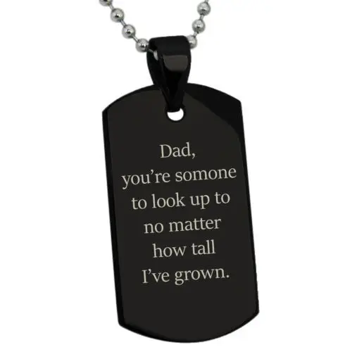 Wholesale custom Stainless Steel Father's Day Engraved Special Dad Dog Tag low price custom metal dogtags  FH890326