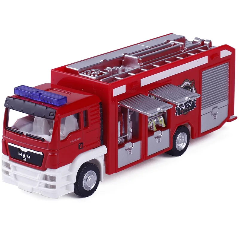 1:64 alloy Engineering vehicles,high simulation man Fire truck,Transport car toys,children\'s educational toy,free shipping