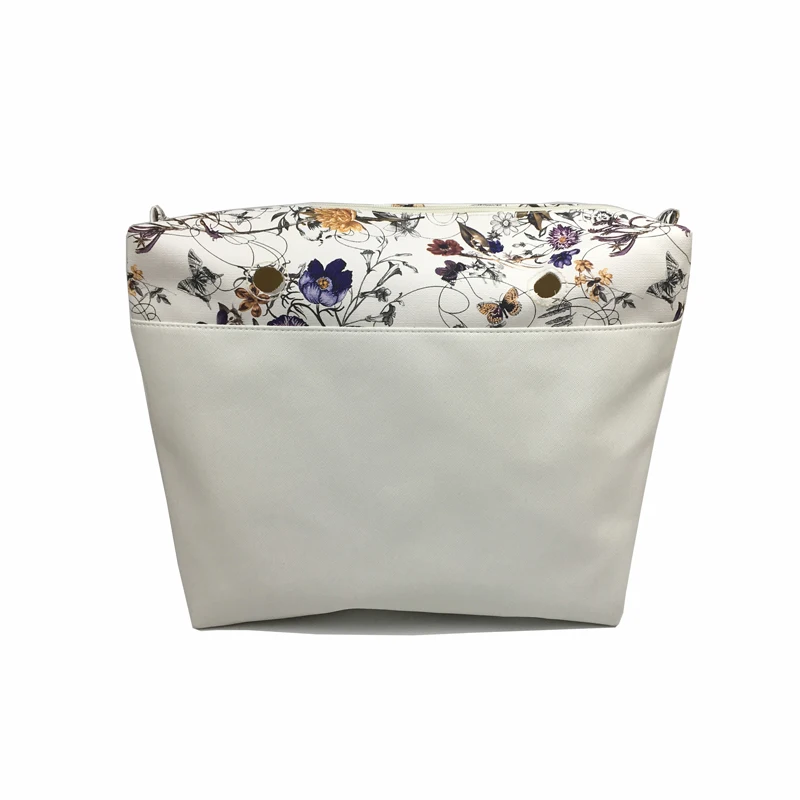 Colorful flower Classic Zipper Pocket Inner lining Interior for big size obag O&O bag Canvas lining Interior Insert organizera