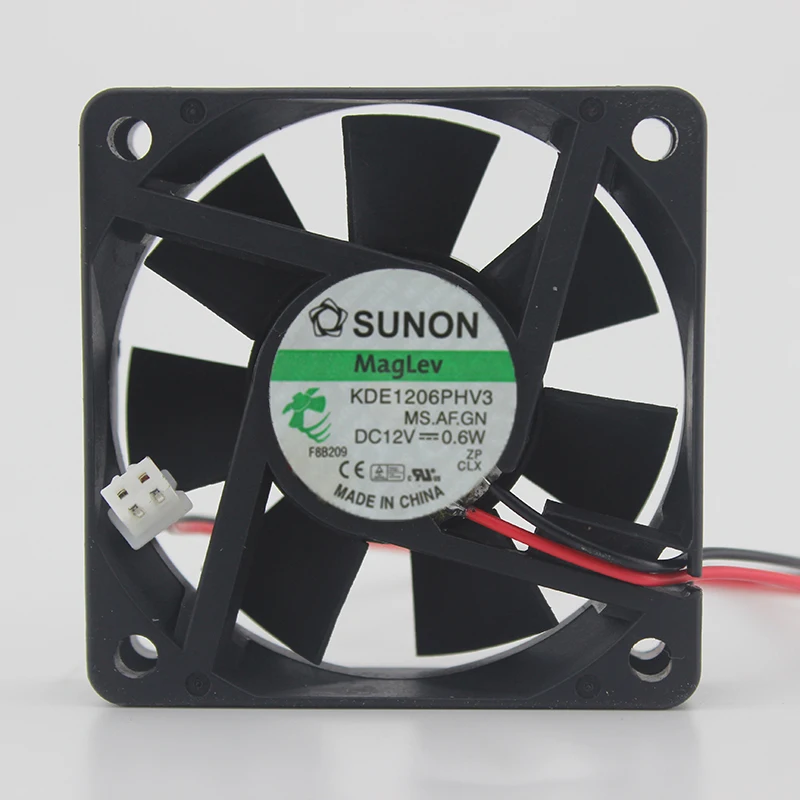 

Original KDE1206PHV3 6015 6cm 12V 0.6W 2-wire magnetic levitation bearing silent cooling fan