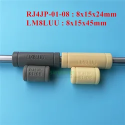 1pcs Solid Polymer LM8UU Linear Bearings Bushing LM8LUU 8MM 8*15*45mm RJ4JP-01-08 for Prusa Mendel DIY CNC machine