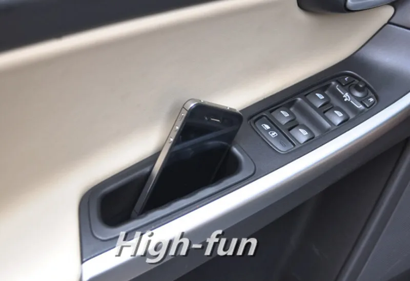 

Контейнер FUNDUOO для передней двери, 2 шт., подлокотник, ящик для хранения для VOLVO XC60 2010, 2011, 2012, 2013, 2014, 2015, бесплатная доставка