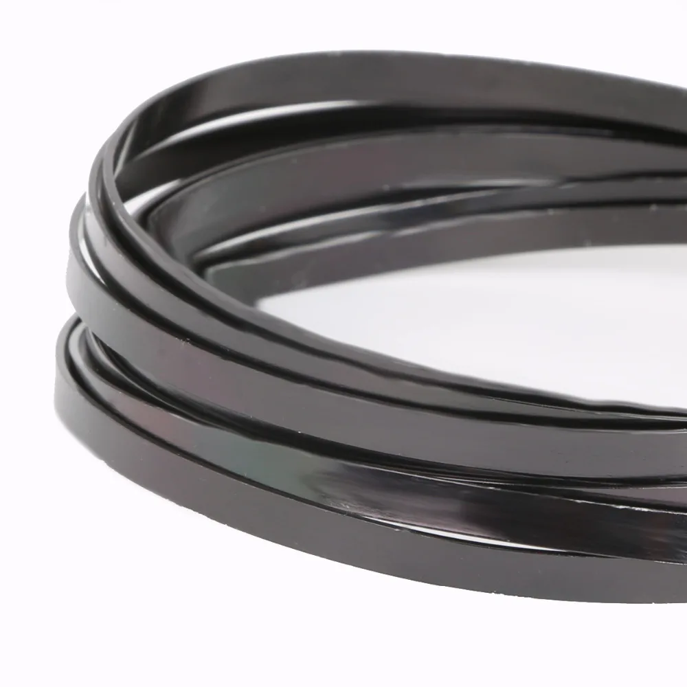 Embrossed Flat Anodized Aluminum Wire Black Soft 5mmx1mm 3m Carving Embossing Wrap Beads Craft Jewelry Wire