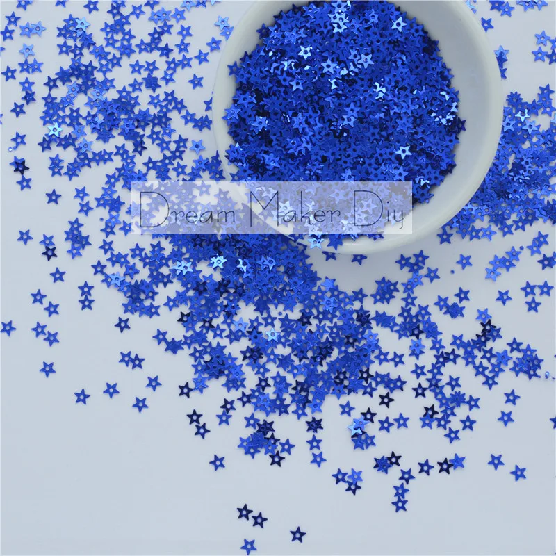 25g/lot 4mm Center hole Star Loose sequins for craft for diy wedding embelishment garment sewing accessory DIY Confetti