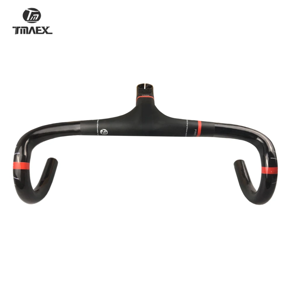 TMAEX-Ultra Light Bike Carbon Fiber Handlebar, Integrated Road Bicycle Parts, Full Carbon Handlebars, Cycling Handlebar