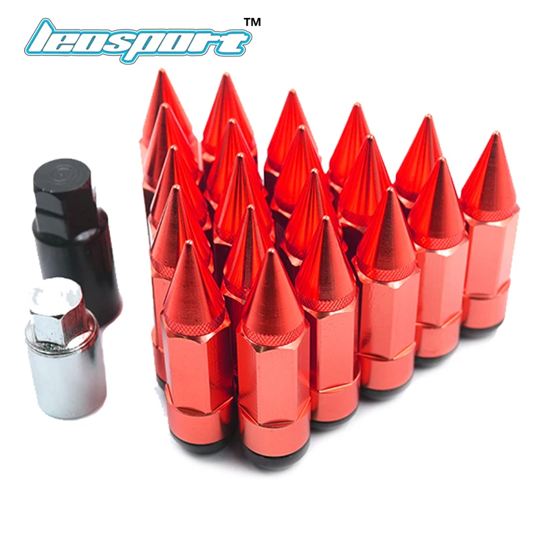 85mm lug nuts For Rays steel+Aluminum with Extended Spike lug nuts bolt Tuner Wheels Rims Lug Nuts Racing