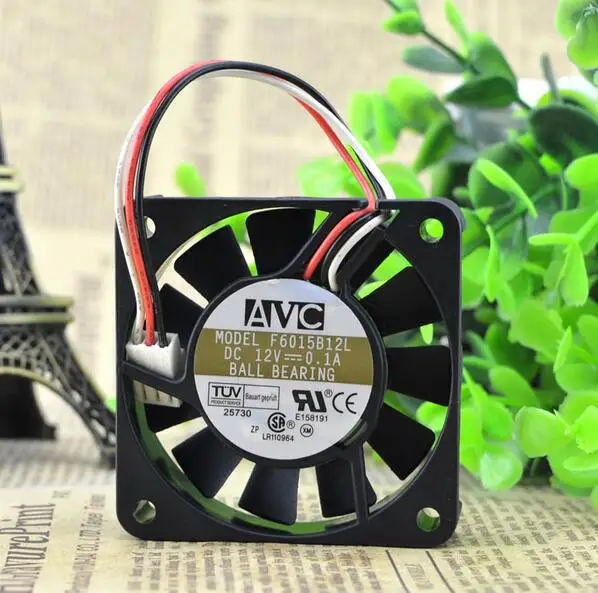 

AVC 6CM 12V 0.1A F6015B12L 60*60*15 CPU three wire chassis speed double ball mute motherboard fan