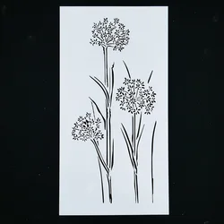 Plantilla reutilizable con forma de árbol y flor, aerógrafo, arte de pintura, bricolaje, decoración del hogar, álbum de recortes, manualidades, 1 unidad