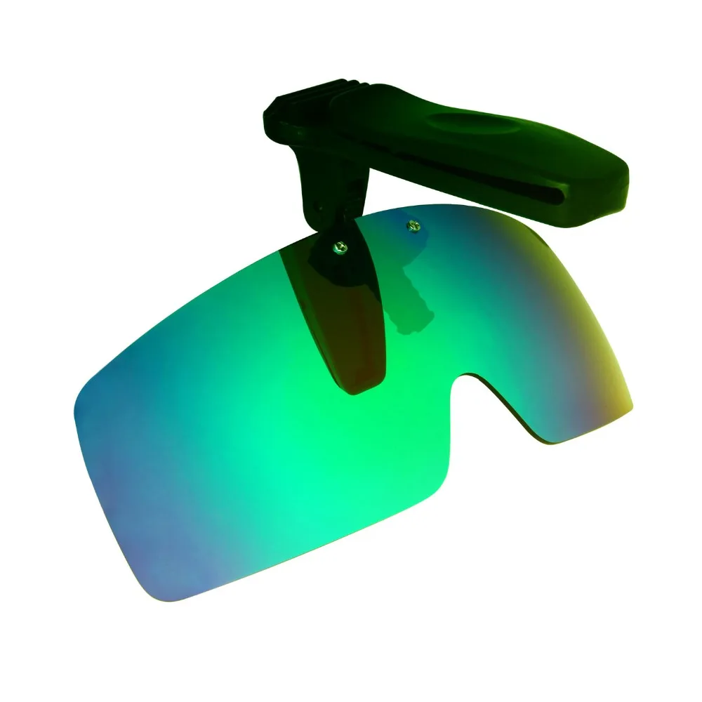 

Солнцезащитные очки HKUCO с зажимом, зеленые поляризационные линзы, козырьки для шляпы, солнцезащитные очки на клипсе для рыбалки, езды на велосипеде/походов/гольфа, защита UV400