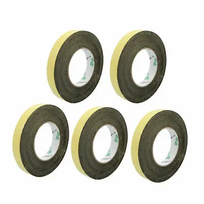 5Pcs 20mm Width 1mm Thickness Single Side Sponge Foam Tape Black 10 Meter Length