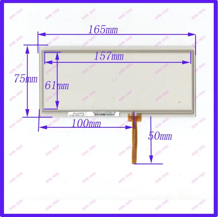 

ZhiYuSun 2PCS/Lot 165mm*75mm for futaba T14MZ touch screens 7 inch 4 lines touch screen 165*75 screen free shipping GLASS