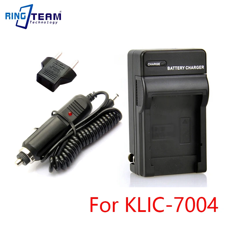 10Sets/Lot Camera Travel Charger and DC Car Charge Kit for Kodak KLIC-7004 K7004 Fuji NP-50 NP50 Pentax DL-I68 D-Li68 Battery