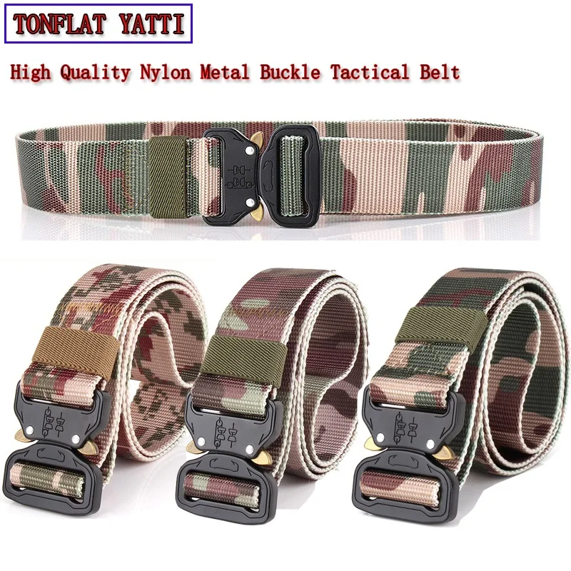 Army Tactical Gear Heavy Duty Belt 1000d Nylon Metal Buckle Swat Molle Padded Patrol Waist Belt Tactical Hunting Accessories