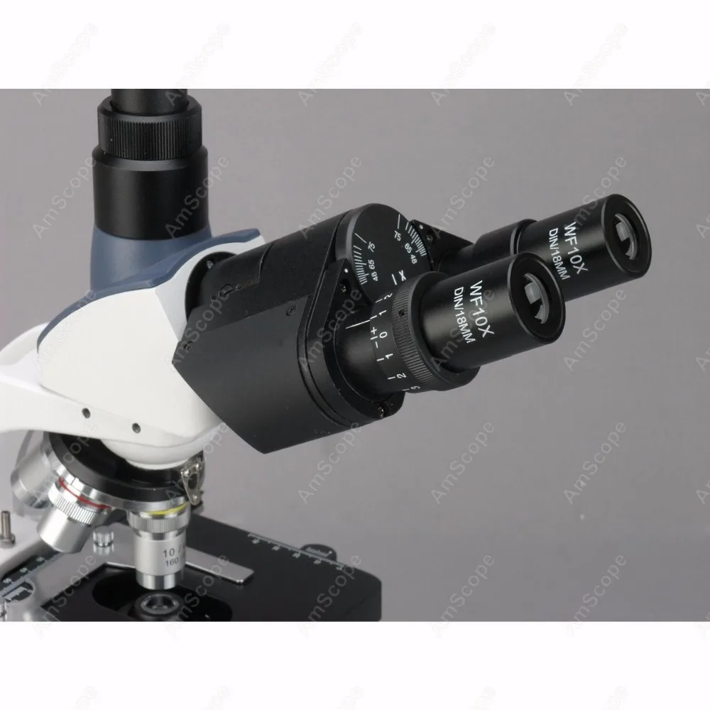 Trinoculaire Samengestelde Microscoop -- AmScope Levert 40X-2500X 3 W LED Trinoculaire Samengestelde Microscoop met 3MP Digitale Camera