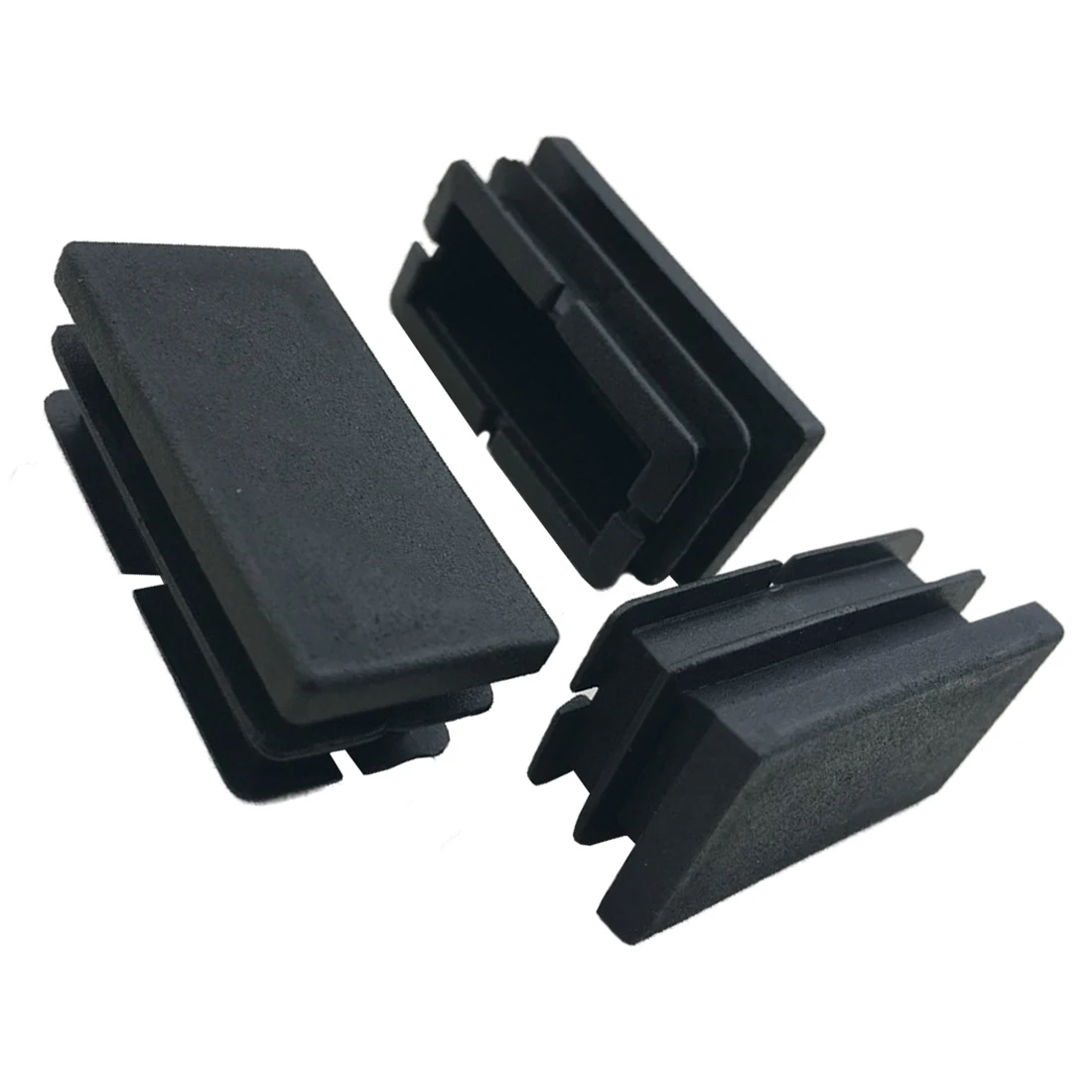 Hot Sale 8 Pcs Black Plastic Rectangular Blanking End Caps Inserts 20mm x 40mm