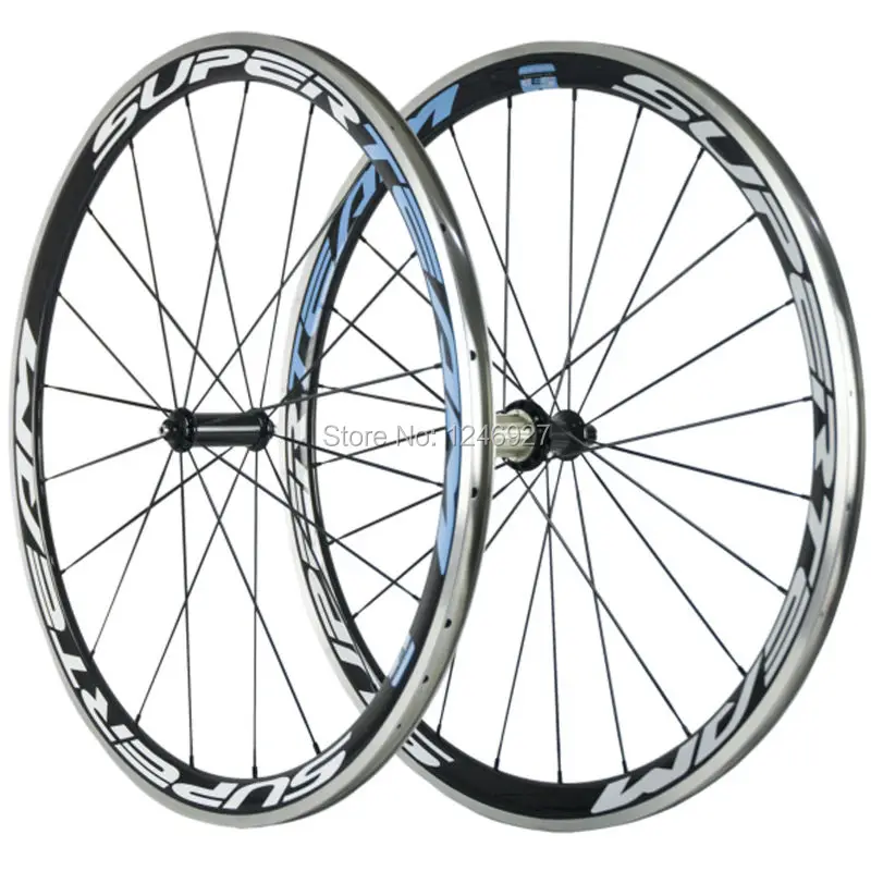 

SUPERTEAM T700 Chinese Carbon Fibre 38mm Clincher Carbon Wheelset With Alloy Brake Surface Road Bike/Bicycle Carbon Wheel