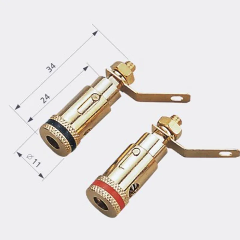 

Wholesale 400pcs/lot Binding Post Speaker Terminal Spring Cable HIFI Audio Amplifier with gold plated NCT005