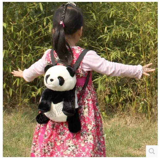 about 34cm lovely panda plush toy  Panda design backpack Christmas gift w8818