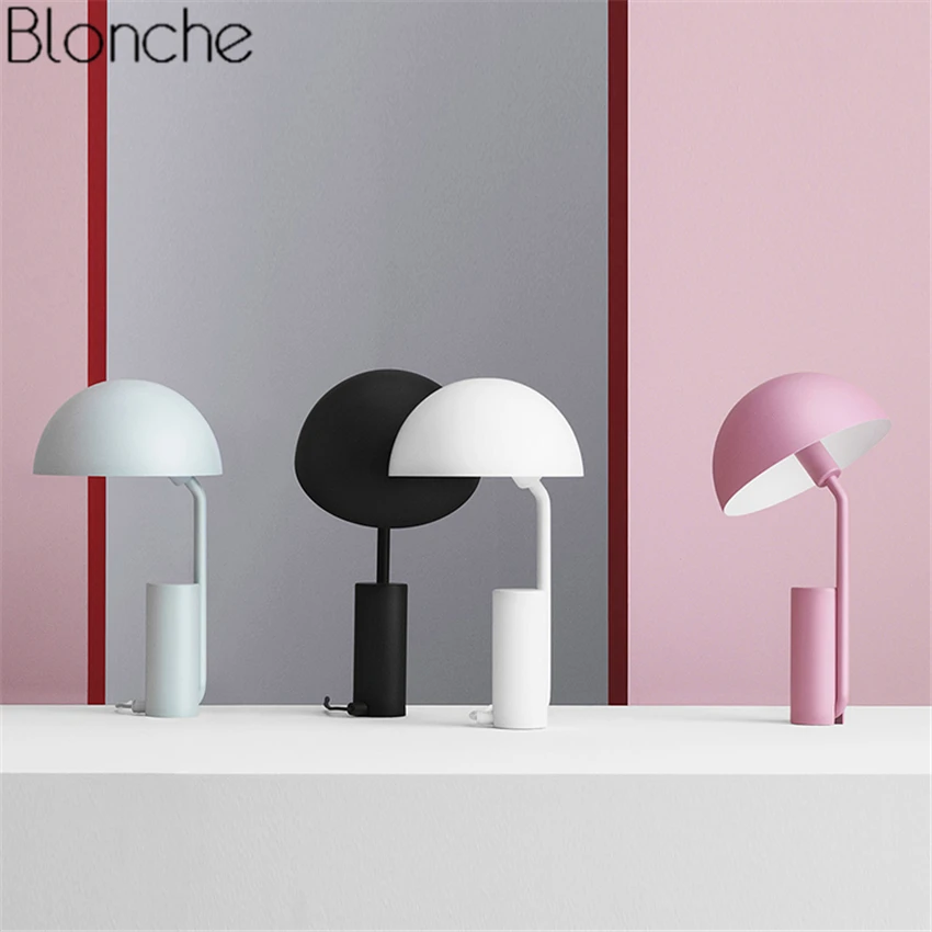 

Nordic Mushroom Table Lamps Led Desk Lamp Colorful Metal Stand Lights for Living Room Bedroom Study Reading Light Fixtures Decor