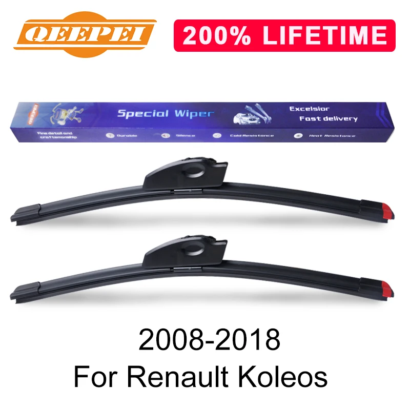 

QEEPEI Replace Wiper Blade For Renault Koleos 2008-2018 Silicone Rubber Windshield Windscreen Wiper Auto Car Accessories