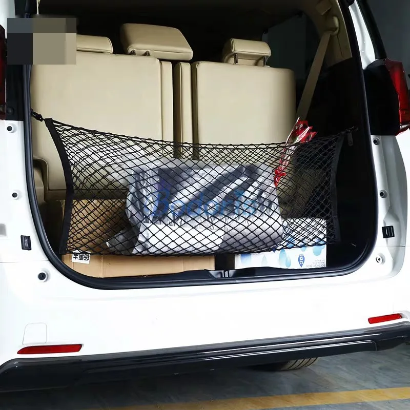 

Car Truck Storage Bag Luggage Nets Hooks Organizer Dumpster Elastic Net Mesh Cover For Toyota Vellfire Alphard Accessories