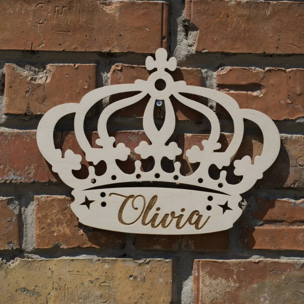 Personalized Royal Crown with Your Name,Baby Shower Table Decoration,Hanging Signs, Birthday Party Table Favor Centerpieces