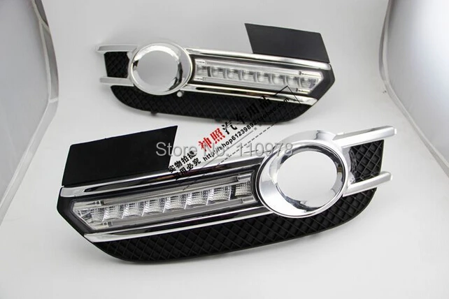 Free Shipping One Year Warranty! Pair New LED Daytime Running Light Driving Fog DRL Fit For Audi Q3 SUV 2013 2014 13 14 image 3
