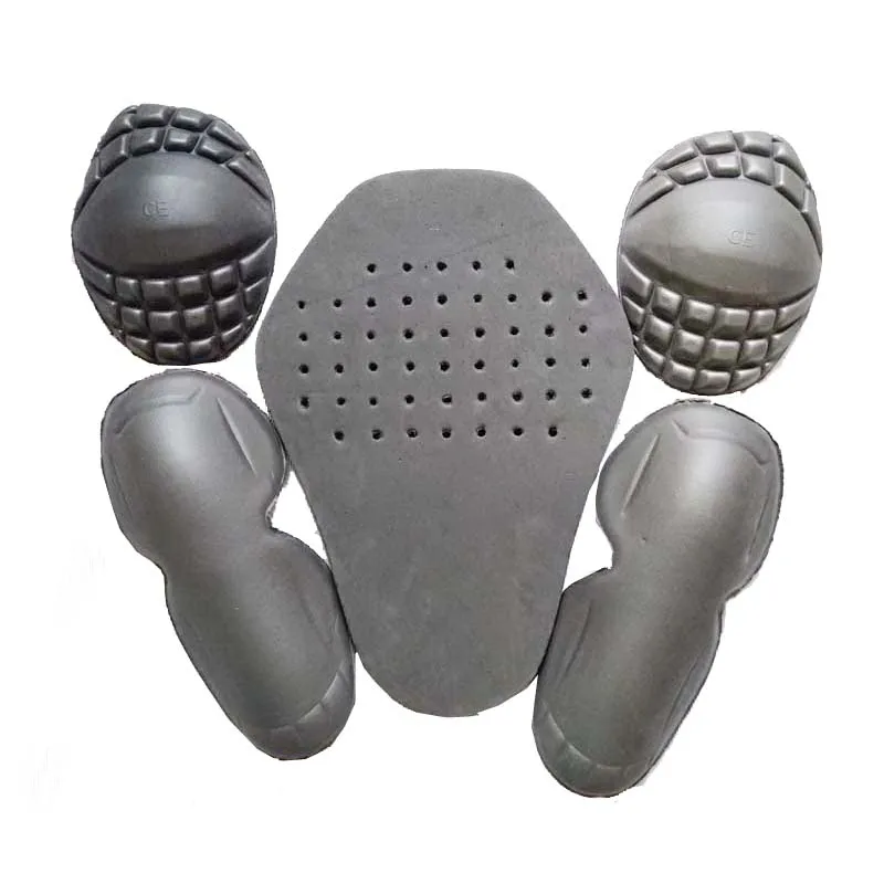 5PCs Motorcycle Jacket Soft Armor Protector Motobiker Racing Suits Rubber Protective Devices Internal Gear CE Authentication EVA