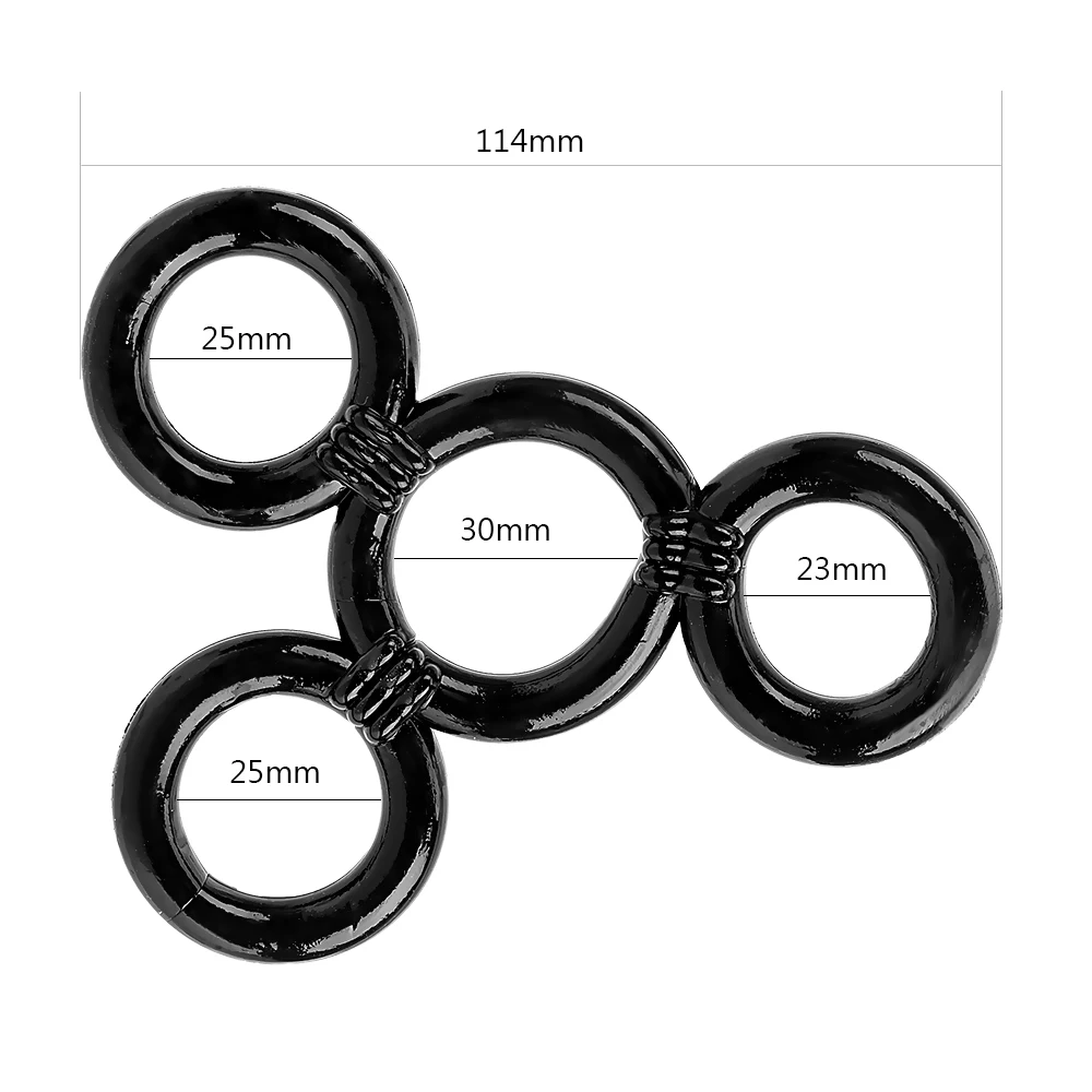 IKOKY 4 Rings Cock Rings Time Delay Ejaculation High Elasticity Penile Trainer Penis Rings Sex Toys for Men TPE Sex Shop