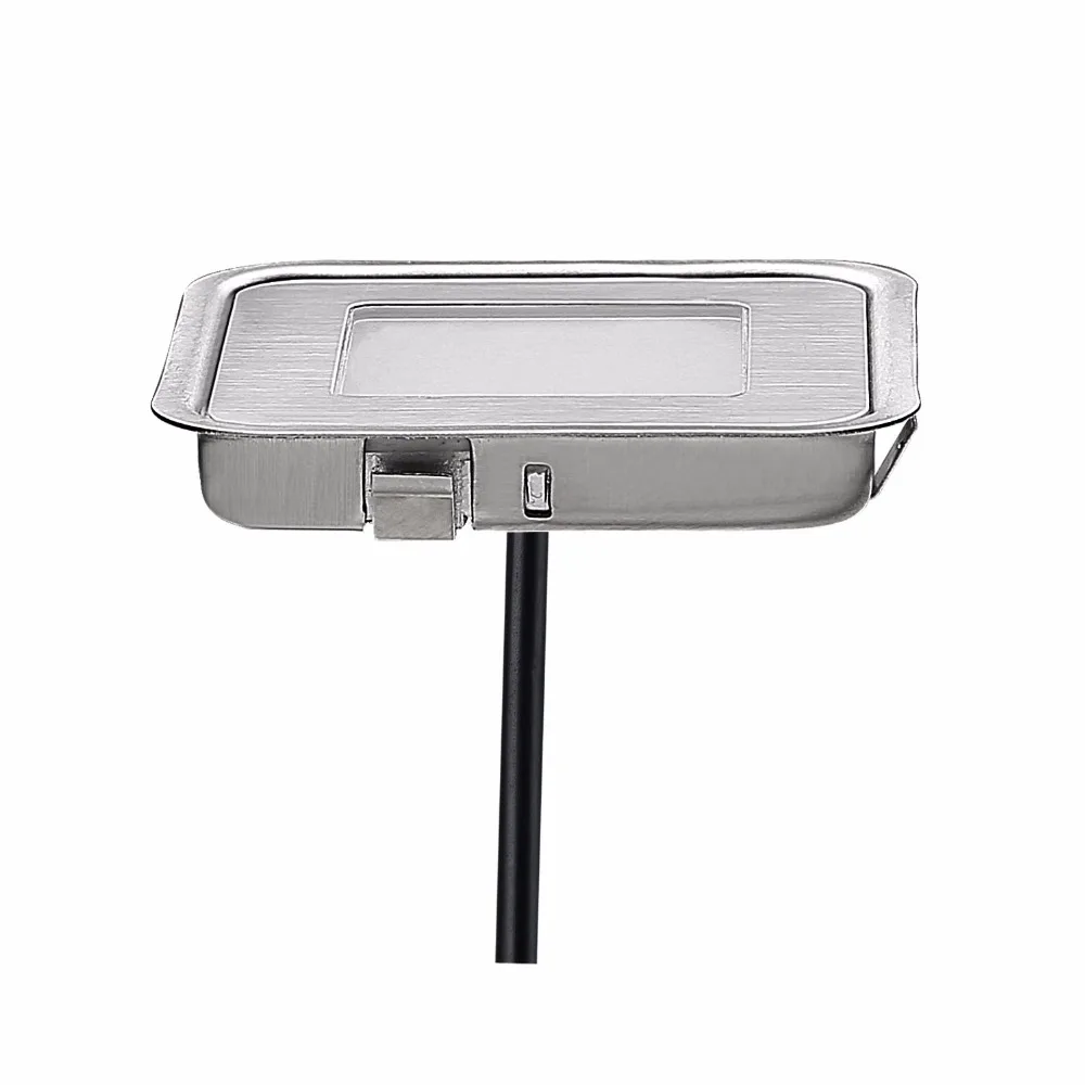 Aço Quadrado Tuin Do Solo Enterrado Jardim Piso Set Luz Led Etapa da escada de Iluminação Ao Ar Livre Lâmpadas Decorativas Manchas Pack de 20 B102-20