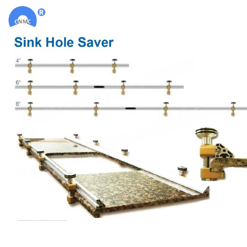 4' 6' 8ft granite sink hole saver set for stone countertops slab