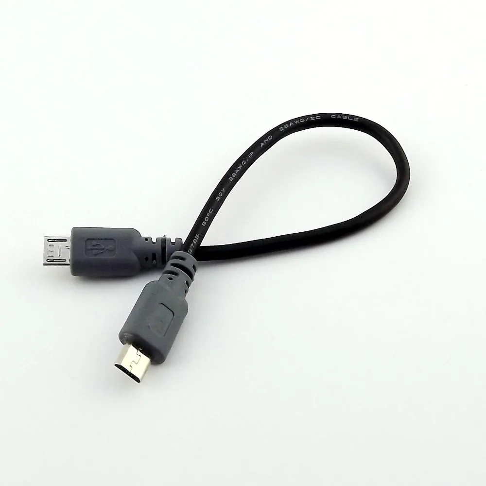 10pcs Micro USB Type B Male To Micro B Male 5Pin Converter OTG Adapter Lead Data Cable 20cm / 1m 3ft