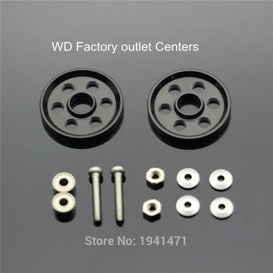 RFDTYGR  Light Strong Aluminum 19mm Rollers Custom Parts For Tamiya Mini 4WD 19mm Colored Aluminum Guide -Wheel D008 2Sets/lot